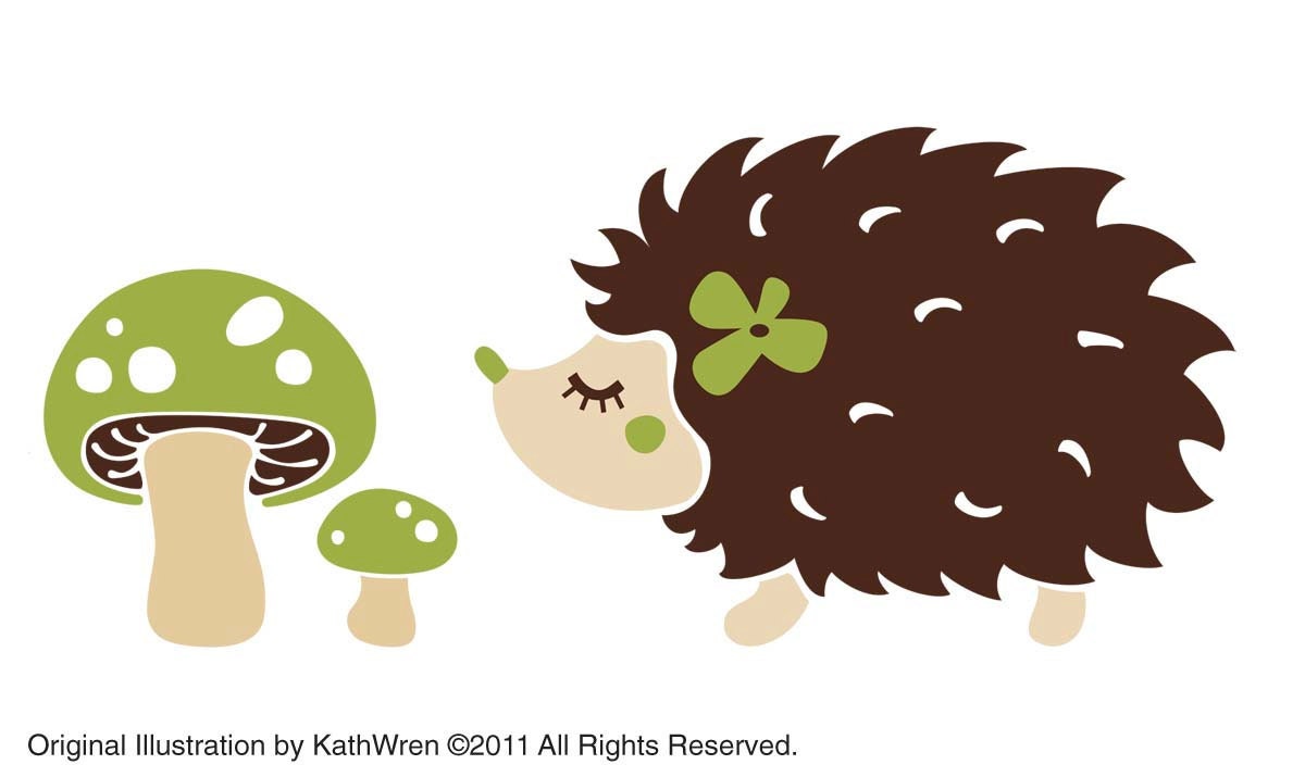 NEW - Sweet Hedgehog & Toadstools
