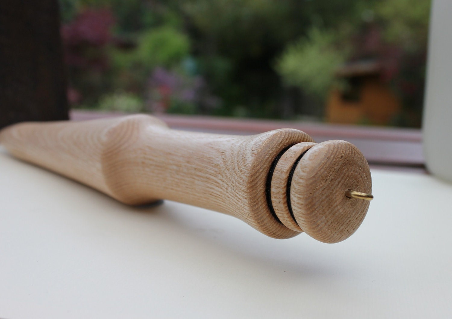 Handturned Wooden Garden Dibber, Unique Ash Wood Dibble Dibbler