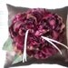 Wine Peony Ring Bearer Pillow in Chocolate