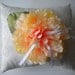 Peach Peony Ring Bearer Pillow with Vintage Lace