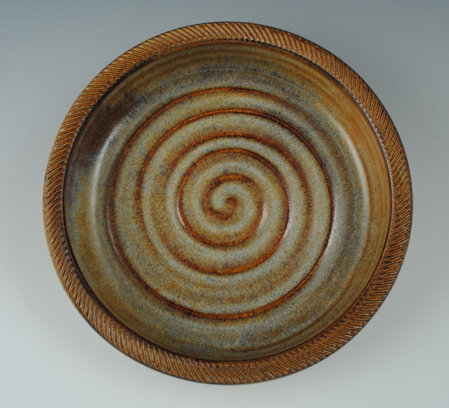 Brie Baker -  2 Recipes Included - Brown Stoneware with Textured Rim
