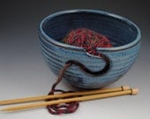 Yarn Bowl for Knitting and Crochet - IN STOCK - Denim Blue Glaze