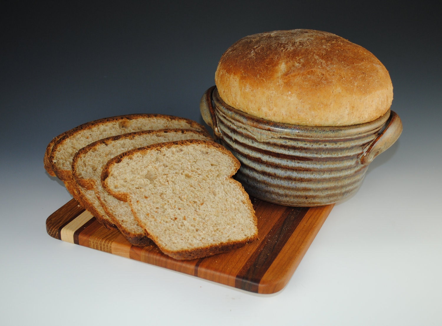 Bread Baker, Pottery Bread Crock -12 RECIPES Included - The Original, Featured in Midwest Living Magazine, in our Earthy Brown Glaze