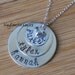 Triple Stack Hand Stamped Sterling Silver necklace