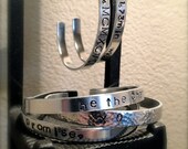 Silver Stamped Bangle Bracelet
