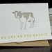 Letterpress On The Mooove Notes - set of 30