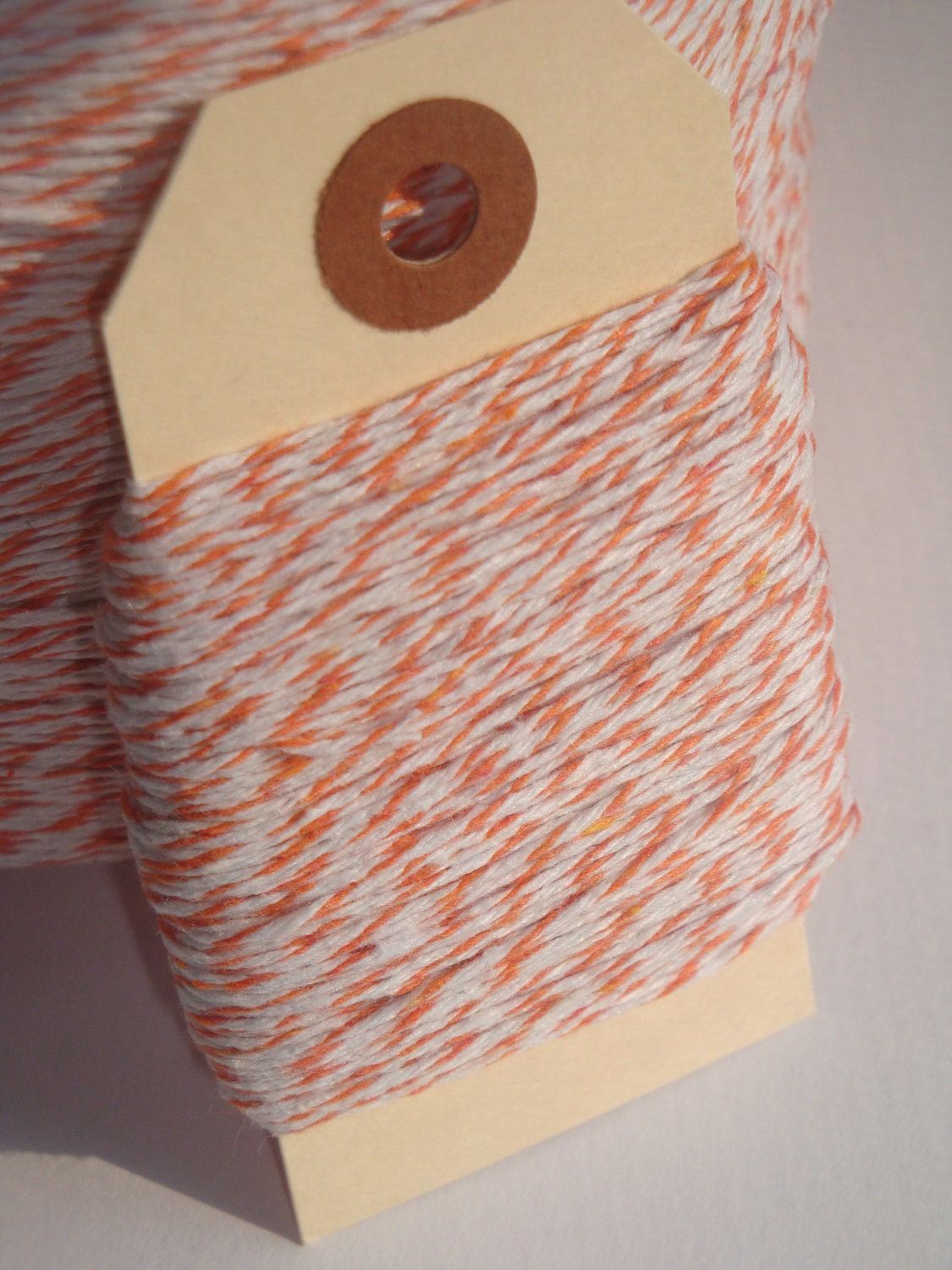 BULK SALE 100 Yards of Orange and White Bakers Twine