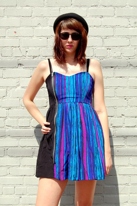 Neo dress with assymetrical zipper, Chop Shop Original