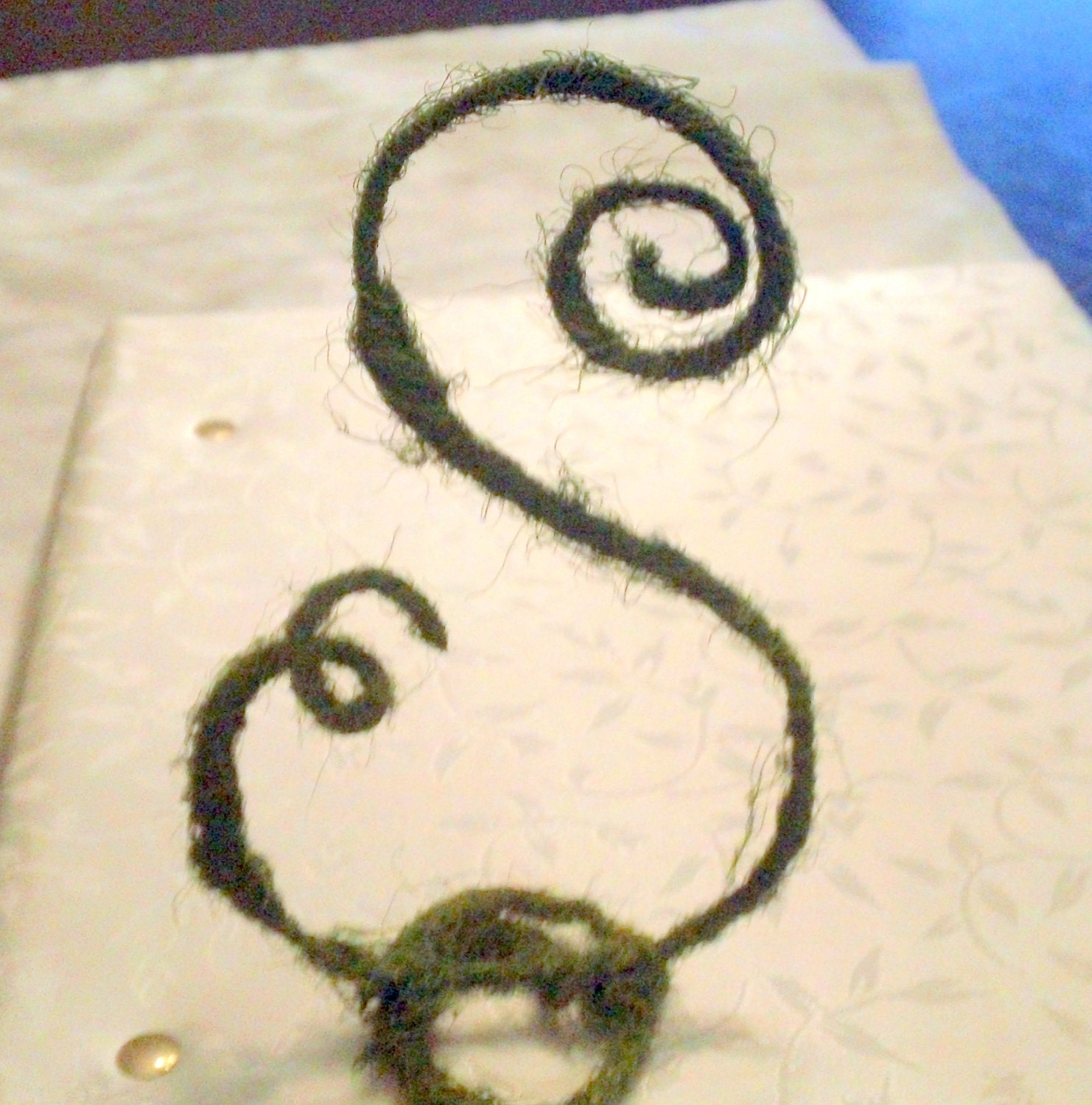 Personalized Monogram Mossy Vine Cake Topper