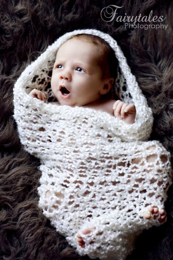 Super Soft Loose Knit Baby Cocoon Pod Bowl Photography Prop
