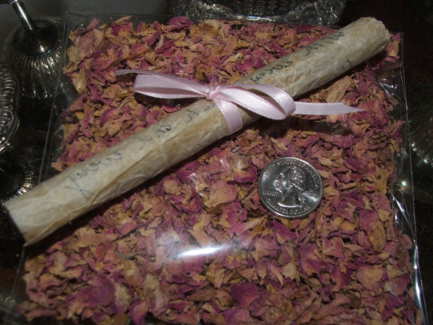 pink organic rose petals and buds culinary grade-FREE SHIPPING