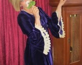 Vintage 60's Purple Velvet Dress - Free Shipping