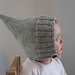 Simple Ribbed Pixie Bonnet - Heather Gray - Modern Baby or Toddler Winter Hat with Classic Vintage Style