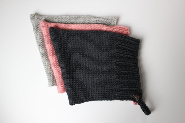 Simple Ribbed Pixie Bonnet - Slate Gray - Vintage Inspired Baby and Toddler Knit Winter Hat