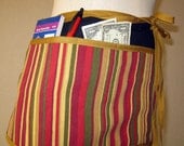 Red, Gold, Green, Tan & Black Vendor/Craft Apron