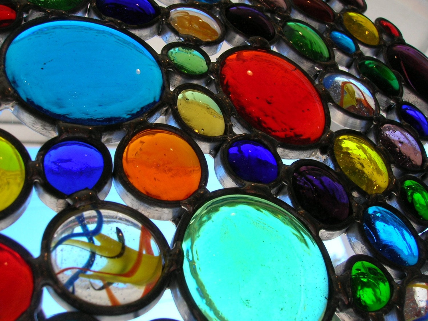 Multi Colored Bubble Round Panel