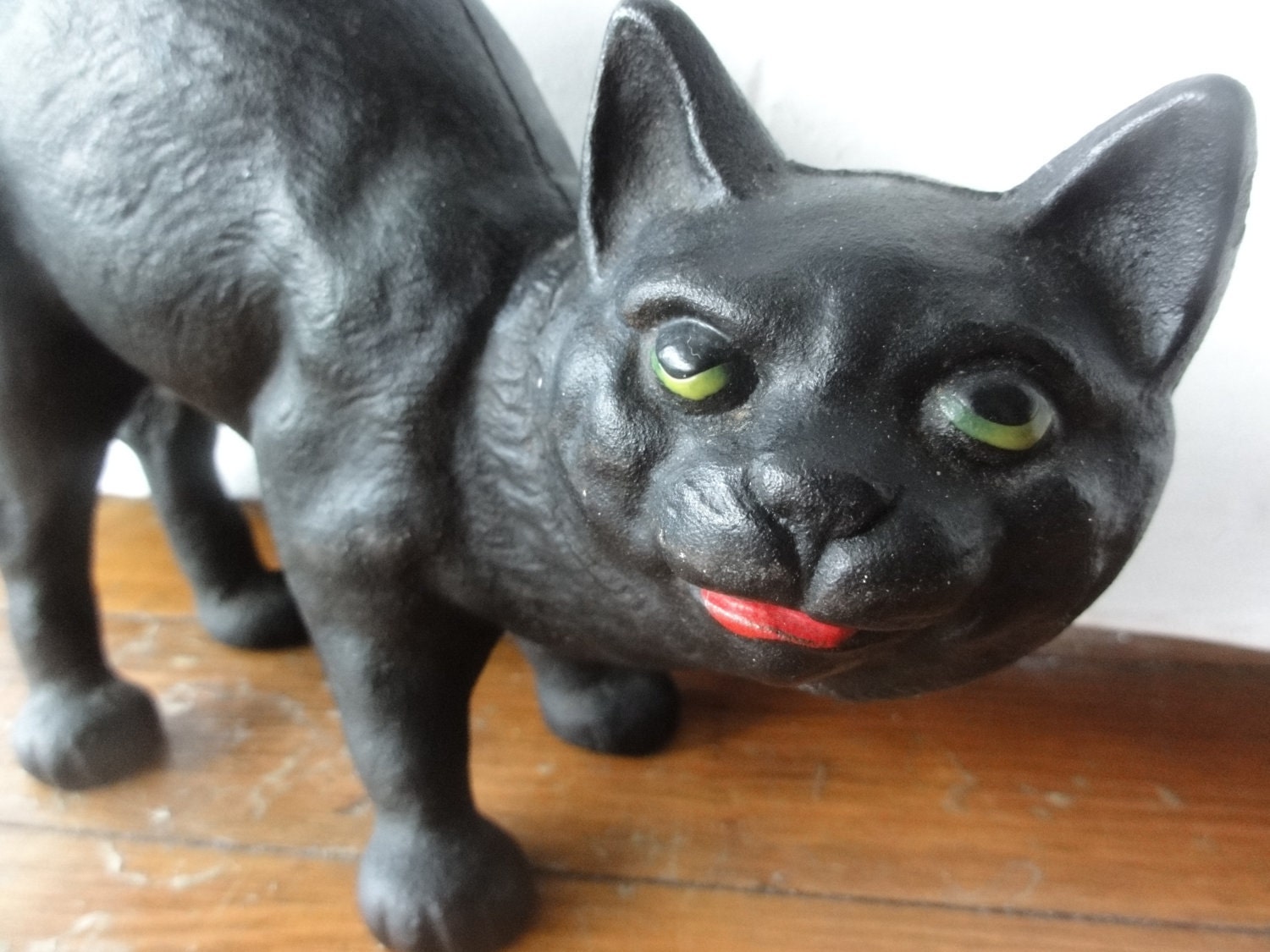 Cast Iron Black Cat Doorstop by MagnoliasCaboose on Etsy