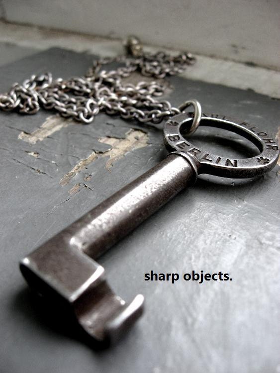 QUESTION - mens oversized vintage German steel stamped, numbered skeleton key & charm chain NECKLACE