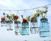 Hook Top Flower Hangers 6 DIY Mason Jar Lids, Weddings Hanging Flower Frog Lids, No Jars