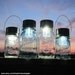 4 Solar LIDS Mix Mason Jar Lights, Includes 2 Hanging Mason Jar Solar Lights Handmade Upcycled DIY Garden Lights, 2 Hangers- No Jars