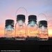 4 Solar LIDS Mix Mason Jar Lights, Includes 2 Hanging Mason Jar Solar Lights Handmade Upcycled DIY Garden Lights, 2 Hangers- No Jars