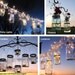 Fairy Lights Lanterns 6 DIY Mason Jar Hangers, Twist On Hanging Wide Mouth Mason Jar Lids, No Jars