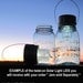 Night Gardening 3 Lanterns Hanging Outdoor Gardening Lights, Upcycled Ball Mason Jar Solar Light LIDS
