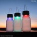 1 Rotating Color Glo Solar Jar Lantern- Mason Jar with Hanging Color Changing Solar Light, Rainbow Garden Outdoor Lights
