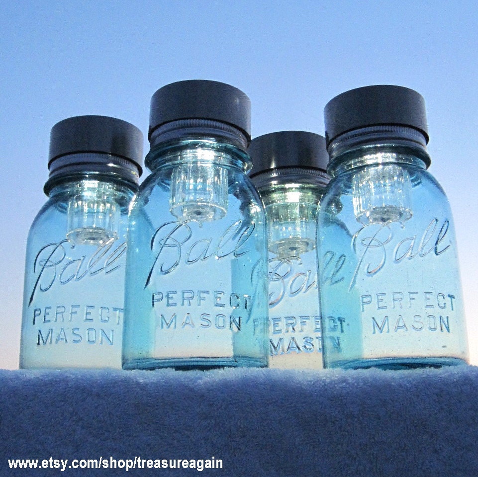 Mason Jar Solar Lids 4 Ball Jar Mason Jar Lights, Outdoor Garden Wedding Lighting, Handmade Upcycled Solar Lid Only, No Jars