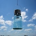 Hanging Mason Jar Lights 4 Ball Mason Jar Solar Lights, Outdoor Garden Quart Aqua Blue Glass Antique Hanging Lanterns, Gifts