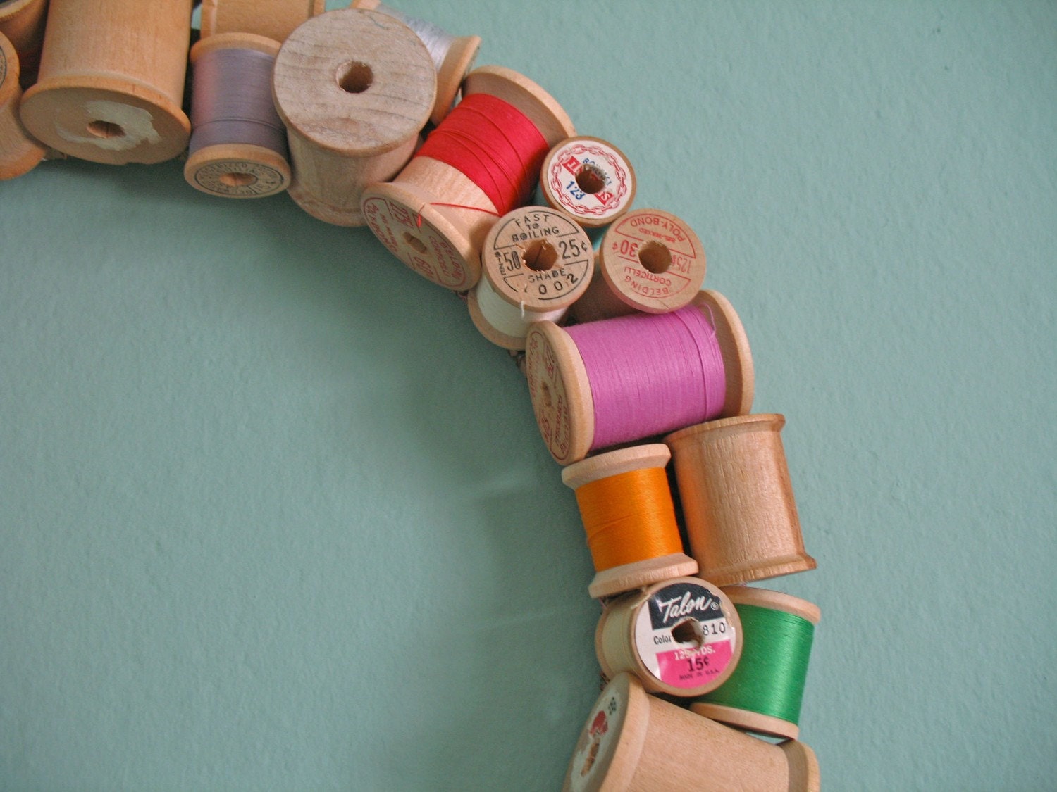 Sale. Thread Spool Wreath