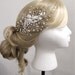 Flower and leaf pave and vines in Crystal settings, clear crystal bicones, Swarovski crystal faceted stones, hand wired into headpiece