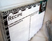 Recipe Card Set - Black and White Dots - 20 4x6