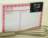 Recipe Card Set - Modern Pink Geometric Pattern - 20 4x6