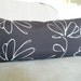 Long Bolster Pillow Chocolate Brown Decorative Pillows Earth Tones Floral Flowers Cotton Canvas Abstract Dark Brown