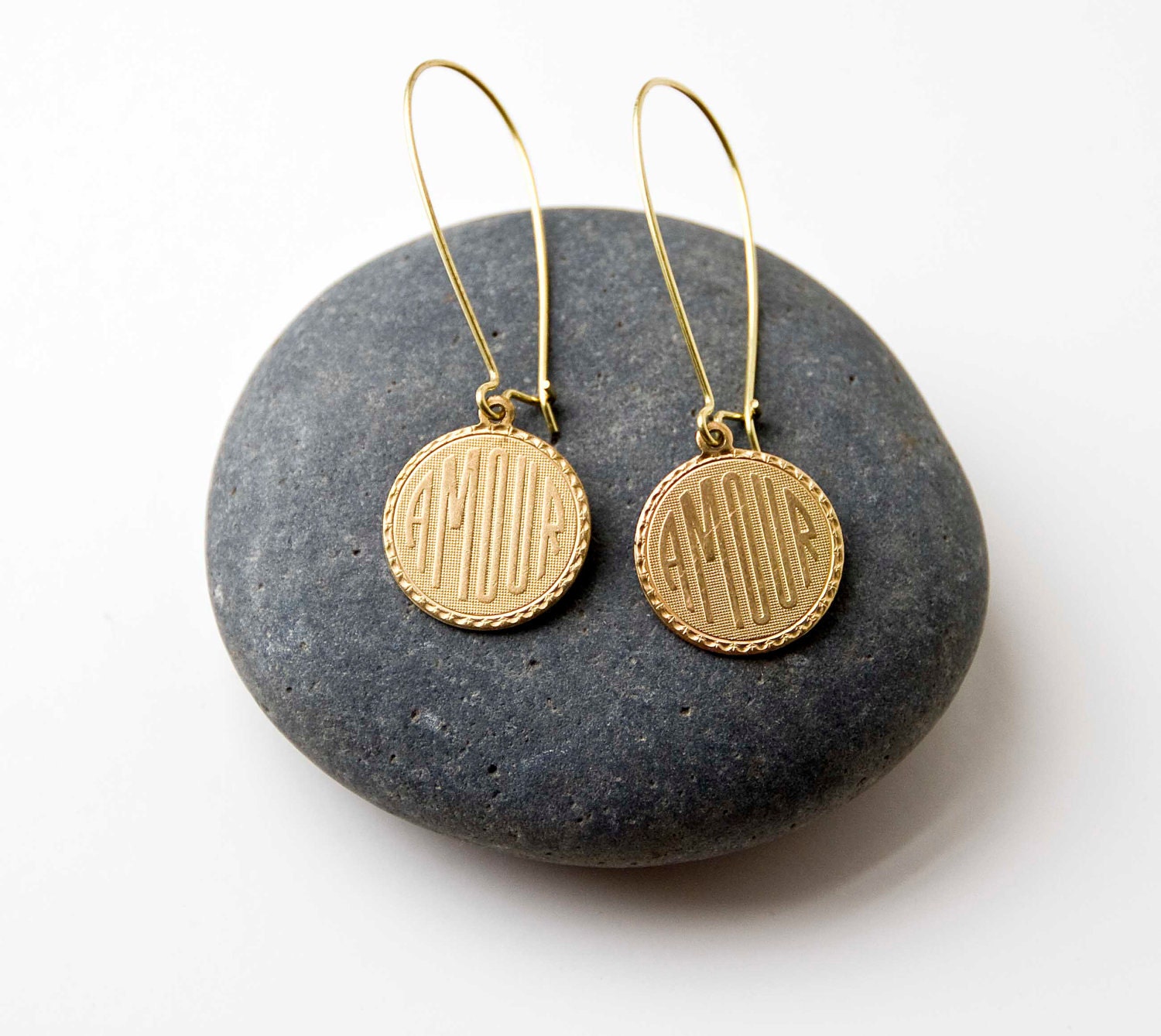 Raw Brass Amour Earrings