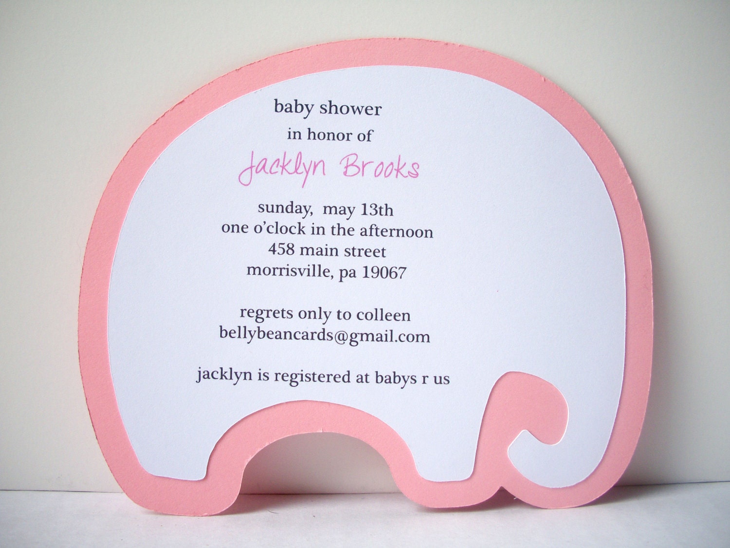 Baby Elephant Invitation