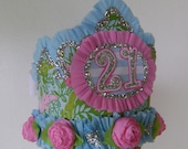 Lilly Pulitzer LATER GATOR 21st Birthday Hat / Crown- customize with any number or saying Il_170x135
