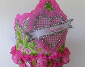 Lilly Pulitzer Sea Horse- FLOATERS- Valentine Hat / Crown- customize with any saying Il_170x135