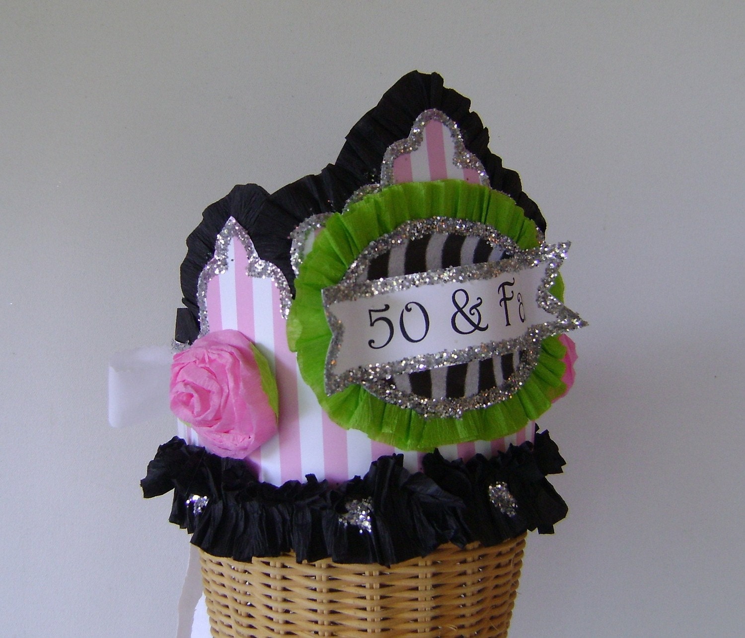 50th Birthday Party Crown/Hat- Adult Birthday - 50 and FAB or customize Il_570xn