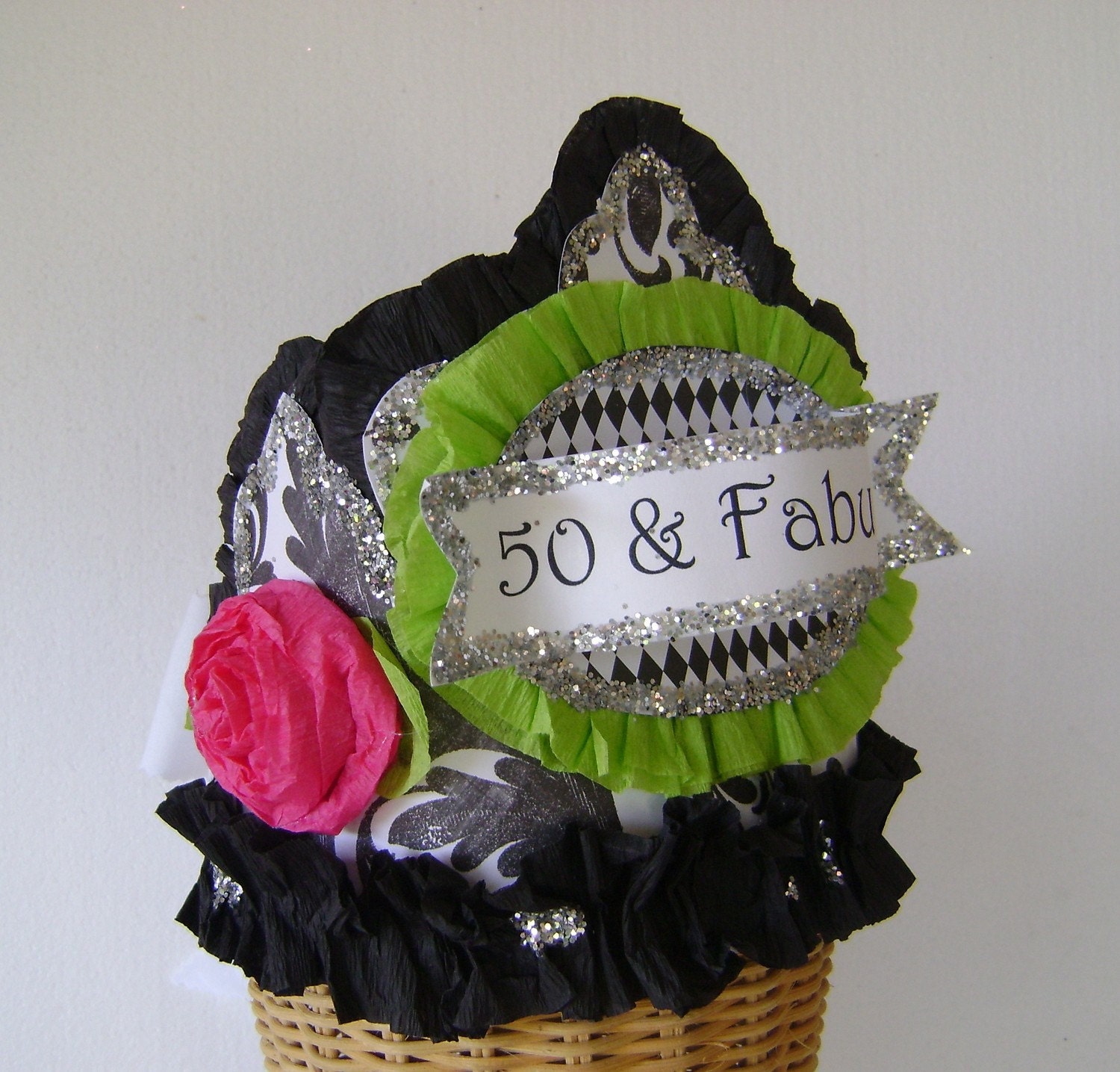 50th Birthday Party Crown/Hat- Adult Birthday - 50 and fabulous or customize Il_570xn