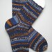 hand knit mens wool socks, UK 7-9 US 8-10
