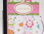 Upcycled  Adorable Pink Floral Feminine Notebook Journal Diary by My Cozy Cottage Designs