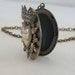 Locket Necklace - Steampunk Vintage Locket Heart and Crown Handmade Necklace - Queen of Hearts Going Gaga - Brass