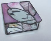 Pink and Oval Bevel Stained Glass Box