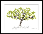 Wedding Guest Book Alternative Signature Leaf Tree Gift  100 Leaves  PRINTABLE FILE DOWNLOAD Choose your custom color and font