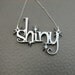 Shiny Necklace in Silver Color Science Fiction Necklace