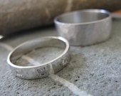 14k white Gold Rings - His and Hers set