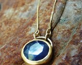 22k Gold Necklace with African Sapphire