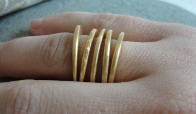 Golden Urban - Set Of 5 Rings